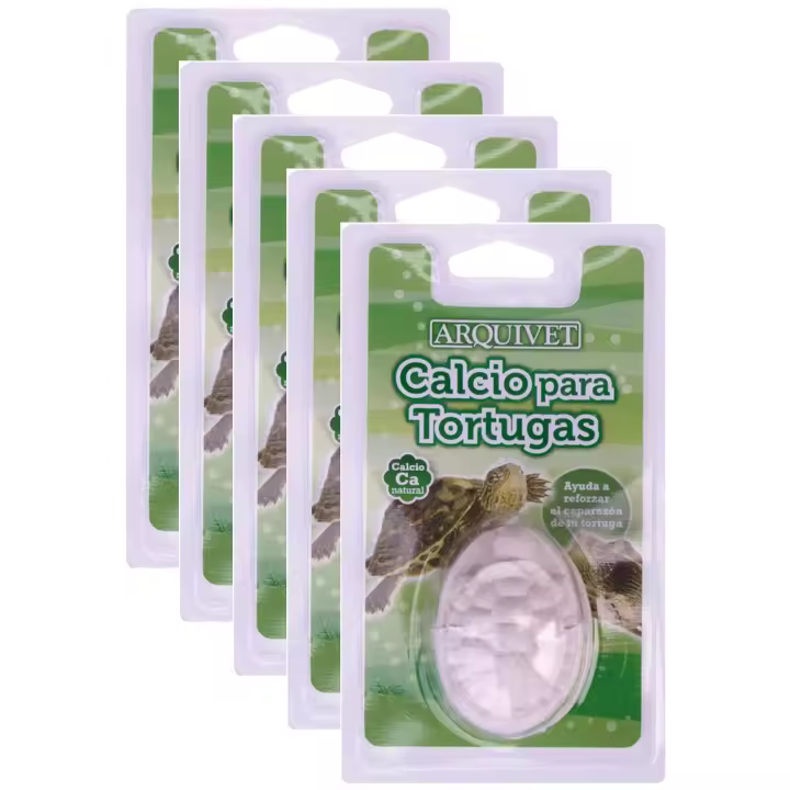 Calcio para Tortugas - Kit de 5 unidades x 30gr - Fortalece Caparazon - Arquivet - 1