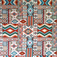 Lafabricadelastelas- Gobelino Jacquard TRIBAL, AZTECA., tela por metros .Tapicería, resistente, opaco, alta calidad y durabilidad, cortinas, cojines, colchas, bolsos. - details 0
