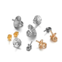 Pendiente De Latón Para Encantos Con Ojo De Tornillo Y Agujero Medio Colgante Para Perlas Conector De Joyería Accesorios Top Perforados - details 3