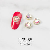 5PCS Decoración De Uñas Con Diamantes Corazones Cheering Accesorios Redondos Para Manicura Arte De Uñas Moda - details 8