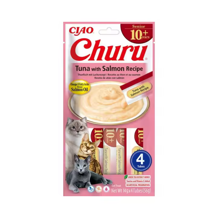 Churu Cat Senior Receta De Atún Con Salmón 4 X 14Gr - 1
