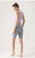 Sudadera De Yoga Para Mujer Verano Nueva Chaleco Deportivo Antigolpes Transpirable Rápido Secado Top Corto Cross Back Fitness - details 8