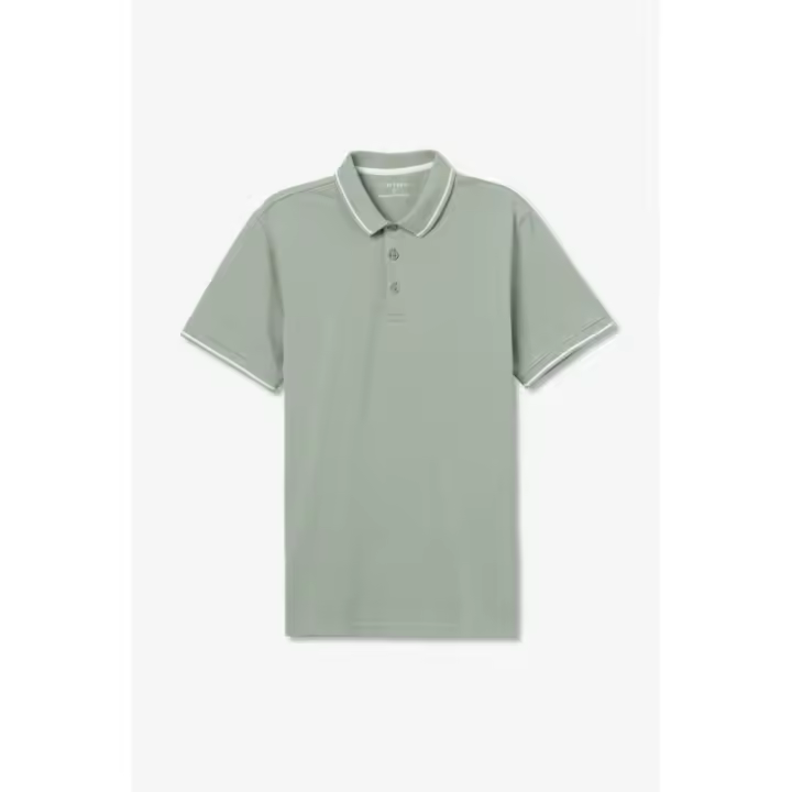 Tiffosi - Polo Manga Corta para Hombre - Verde con Detalles Blancos - Elegante y Casual - 1