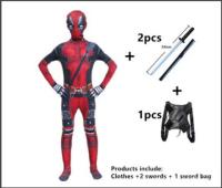 disfraz deadpool con espadas y portaespadas para niños - details 1