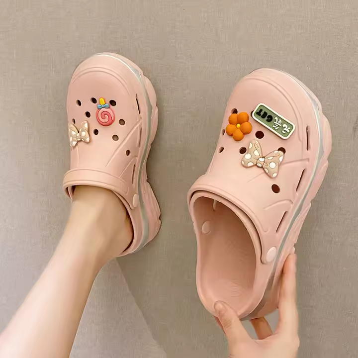 Sandalias De EVA Para Mujer Con Plataforma Cómodas Y Transpirables Zapatos De Playa Dos Características Usable En Jardín Y Hogar - 1
