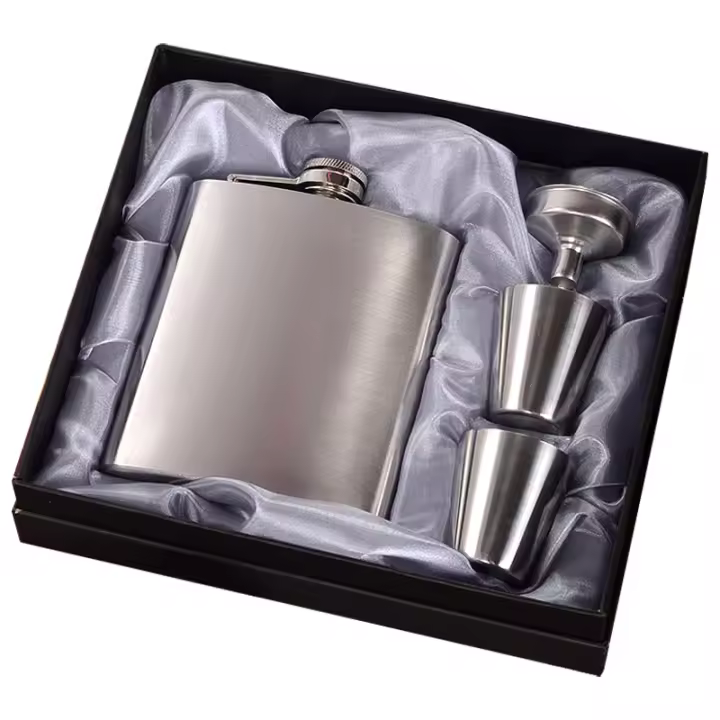 Botella De Alcohol Portátil De 8 Oz En Acero Inoxidable Calidad Superior Para Vino Y Escocés Flasque De Cadera Bebida - 1