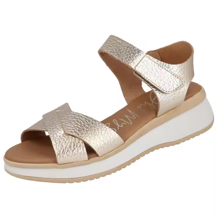 Shoes Sandalias Planas marca Oh! My Sandals para mujer en color metalizado - 1