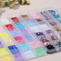 24 Rhinestones Planos AB Fluorescentes Resina Para Decoración De Uñas Y Joyería DIY Material De Vidrio Pack Individual - details 4
