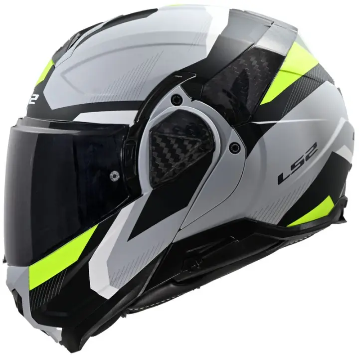 CASCO LS2 MODULAR FF910 ADVANT II TRIPLE GRIS-AMARILLO talla M - 1