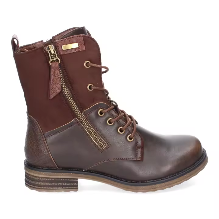 PuntoSalao Botas estilo militar casual para mujer color marrón F6292 - 1