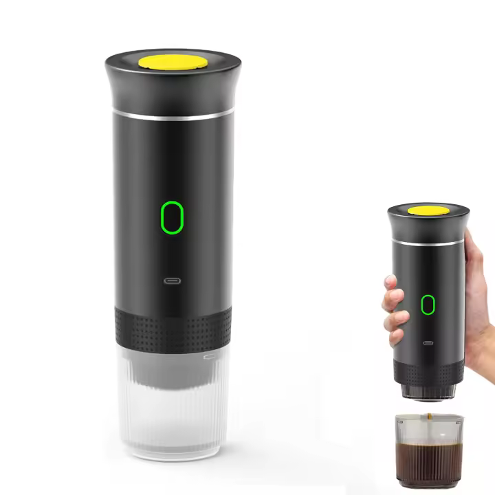 Máquina de café Espresso portátil eléctrica inalámbrica 3 en 1 para coche y hogar, cafetera de Camping, cafetera de viaje para cápsulas en polvo - 1