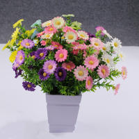 1 Bouquet De 15 Cabezas De Flores Artificiales Girasol En Seda Para Bodas Decoración De Hogar Y Jardín Decoración De Fiesta - details 1