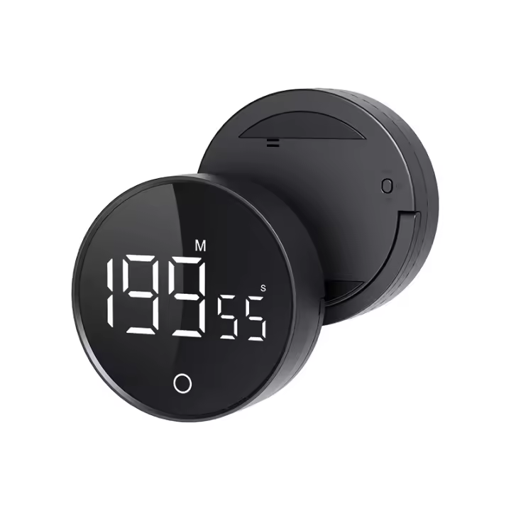 Temporizador de Cocina Digital, Magnético Cronómetro Temporizador, Smart Timer con Pantalla LED, 2 Niveles de Brillo, 3 Niveles de Volumen para Fitness Hornear Estudiar - 1