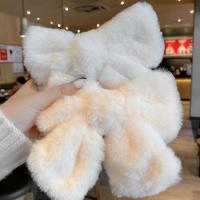 Juego De Clip Para El Cabello De Peluche Lindo Con Lazo De Tela Accesorios Para El Cabello De Color Sólido Para Uso Diario - details 11