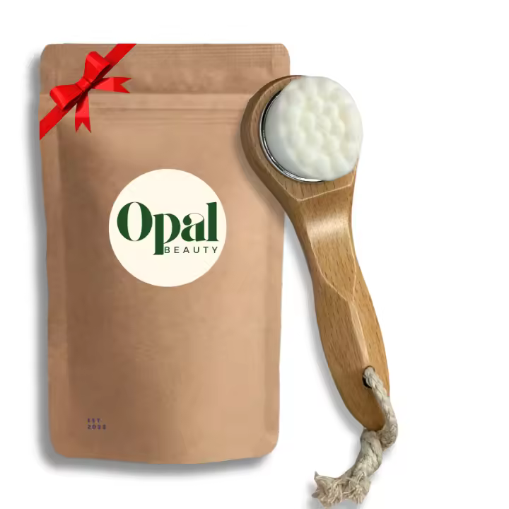 OPAL BEAUTY- Cepillo Facial de Madera con Cerdas Suaves para Limpieza Profunda y Exfoliación Suave, Masaje Facial y Cuidado Natural de la Piel, Ideal para Mujer y Regalo Perfecto, Ecológico y Reutilizable - Compatible con Todo Tipo de Pieles - 1
