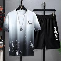 Conjunto De Ropa De Verano Para Hombre Con Camiseta De Manga Corta Y Shorts Estampado 3D Secado Rápido Para Gimnasio Y Estudio - details 2