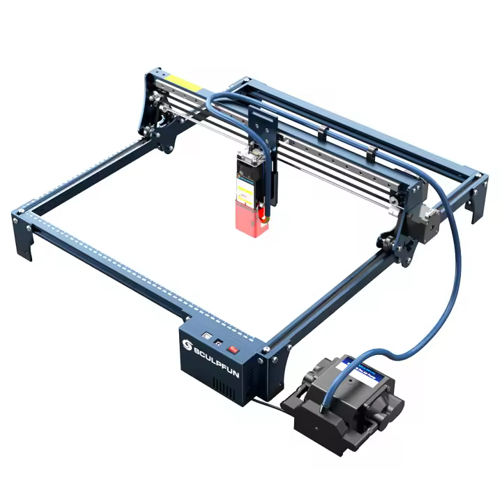 SCULPFUN S30 Grabador y Cortador láser de 5W, Asistencia de aire automática, Lente reemplazable, Placa base de 32 bits, 410x400mm - 1