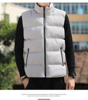 Chaqueta Sin Mangas Para Hombre 5XL Impermeable Cierre De Cremallera Collarín De Invierno Casual Prenda Exterior De Otoño E Invierno - details 1