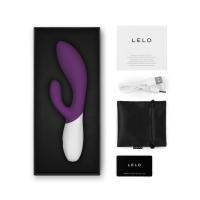 Estimulador Punto G LELO INA Wave™ 2 Plum - Vibrador Conejito - Potencia Ajustable - Silicona Biocompatible - details 1