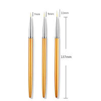 LINMANDA 3 Pcs Pinceles De Arte De Uñas Set De Pinceles Para Dibujar Y Pintar Uñas Herramienta De Manicura Para Salones - details 8