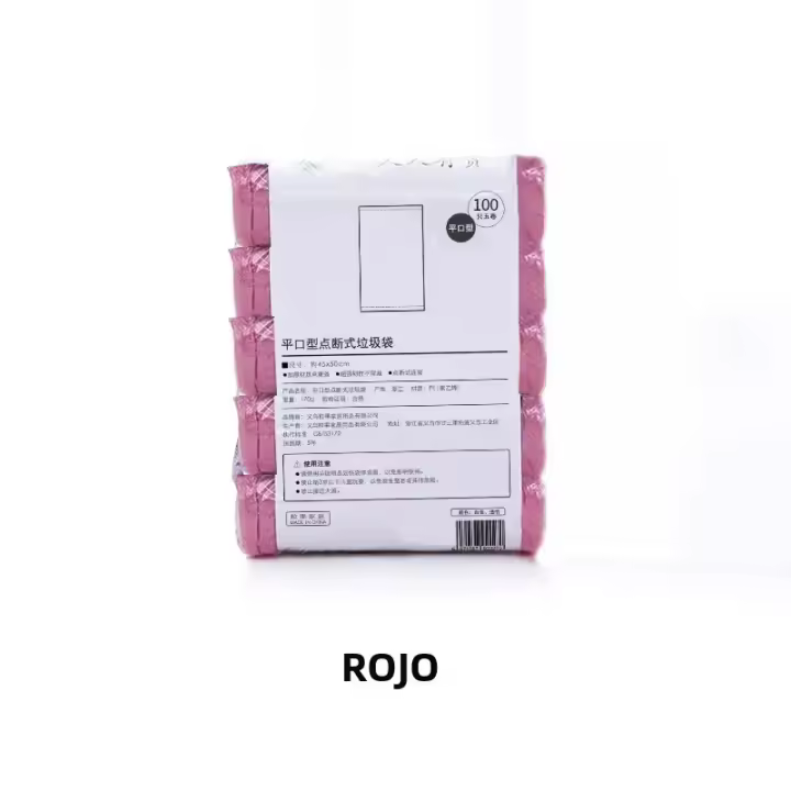 5 Rolls De 100 Pcs Bolsas De Basura Desechables Para El Hogar Uso Doméstico Bolsas De Almacenamiento De Cocina Bolsas De Limpieza De Residuos Plásticas - 1