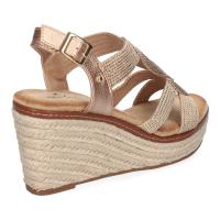 PuntoSalao Sandalias de cuña media en yute para mujer color champan TF5326 - details 2