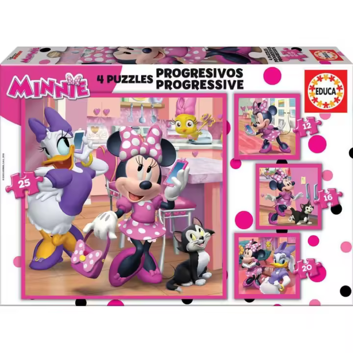 Puzzle progresivo Minnie de 12 - 16 - 20 - 25 piezas Educa 17630 - 1