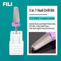 Juego De 5 En 1 Brocas De Carburo De Titanio Para Uñas Herramienta De Manicura Para Eliminar Polvo De Uñas Y Aplicar Gel UV Accesorios Para Maquillaje - details 3