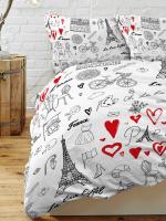 Conjunto De Ropa De Cama Con Diseño De Torre De París 3 Piezas Funda De Edredón Y 2 Almohadillas Para Cama Familiar Moderna Y Cómoda Para Todas Las Estaciones - details 5