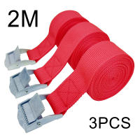 3pcs Cinturones De Tensión Para Auto Motocicleta Bicicleta Con Hebilla Metálica Y Correa Ratchet Para Equipaje De Viaje Color Rojo Negro Verde Azul Naranja - details 10