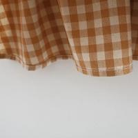 Vestido De Verano Para Niñas Con Encaje Y Estampado De Cuadros Y Flores Bordadas Cuello Redondo Sin Mangas Estilo Princesa - details 8