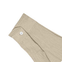 Camisa informal de manga larga de color liso para hombre, camisa playera de algodón con solapa y botones, de manga larga - details 12
