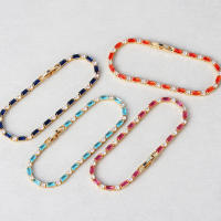 Pulsera De Lujo Arco Iris Iced out Con Zirconia Para Mujer Ajustable Y Charm Bracelets Moda Hippie Joyería Regalos - details 3