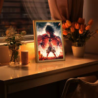 Lámpara De Noche Anime Figura Attack on Titan Marco De Pintura Decoración Para Habitación Y Hogar Regalo De Cumpleaños Para Amigo Artículos De Dibujo Animado - details 0