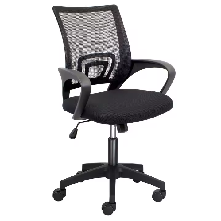 Silla de Escritorio Ergonómica, Silla de Oficina Giratoria con Respaldo Transpirable (Base Negra) - 1