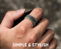 Anillo Inteligente De Salud Vintage Para Hombres Y Mujeres Anillo De Dormir Con Batería Duradera Tracker De Actividad Rastreador De Pasos Rastreador De Distancia Rastreador De Calorías Tamaños S M L Colores Oro Plata Negro - details 4