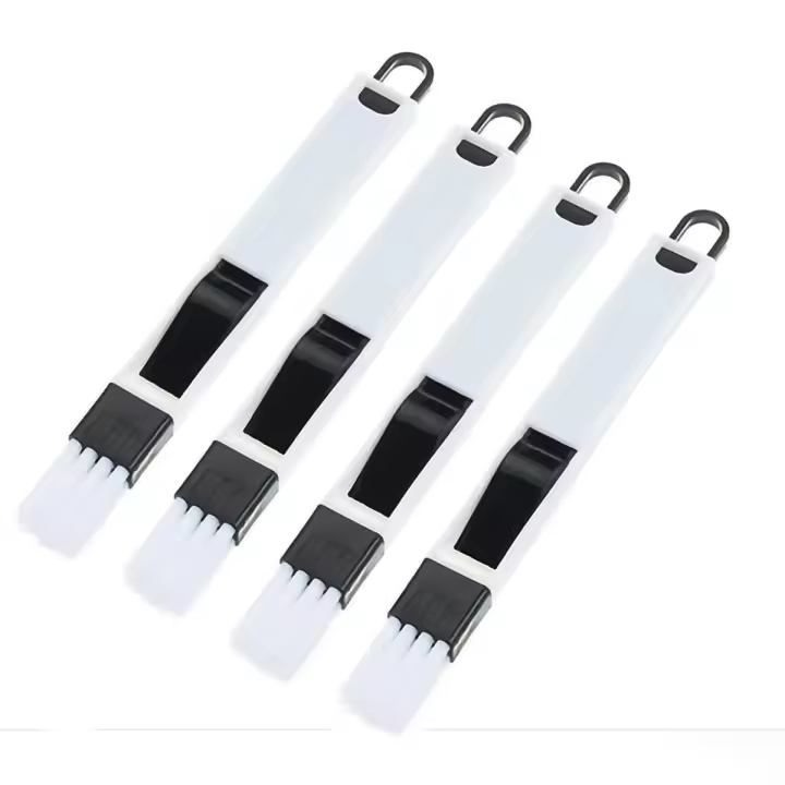De Limpieza Pequeño, Paquete De 4, Herramiento De Limpieza De Ranuros Para Espacios De Ventanas, Para Limpiar Teclado, Persianas, Umbrales De Puertas, Espacios Para Pista Deslizantes, tapa De Ranura Multifunción 2 En 1 - 1