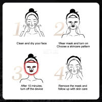 Máscara De Luz LED Para El Rostro Con 7 Colores Terapia De Silicona Fotón Belleza Para Levantar La Cara Anti-Arrugas Control De Aceite Blanqueamiento Y Reparación De Piel - details 6