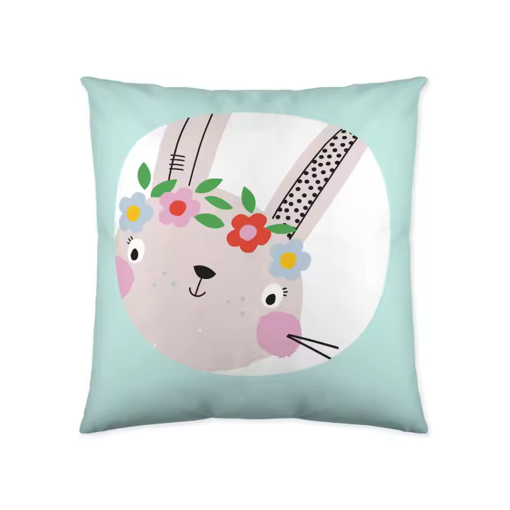 FUNDA DE COJIN VACIO INFANTIL 100% ALGODÓN POINTS LR 2 50X50 CM COOL KIDS FABRICADO EN ESPAÑA - 1