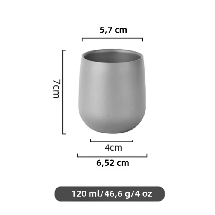Taza De Titanio Aislada Para Camping Y Senderismo Con Doble Capa Para Cocinar Al Aire Libre Y Beber Agua Sin Desperdicio - 1