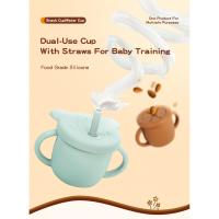 Vaso Taza Para Bebé CALU, Vaso de Aprendizaje Niños, Taza Multifuncional Para Comer o Beber,  Vaso de Silicona con Pajita, Vaso con Asas, Primer Vaso del Bebé, Taza con Azas para Meriendas Antideslizante, Pruducto de Silicona sin BPA,  Vaso de Aprendizaje - details 0