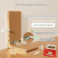 Tablero De Rasguñar Para Gatos En Forma L Accesorios Para Mascotas Protector De Muebles Juguete Arbolito Para Gatos - details 6