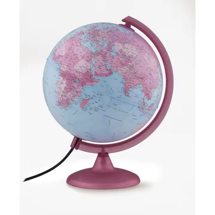 Globo terráqueo, bola del mundo Pink 25. Idioma Español. - 1