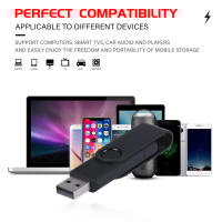 Memoria Stick USB Tipo-C 2 En 1 Para Móvil 8GB 16GB 32GB 64GB Rotable Negro Pendrive Flash Drive U Disquete Compatible Con Type-C - details 3