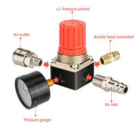 Regulador De Presión Aire Compresor Pneumático 1/4" Thread BSP Conector Reducción Valvula Fittings 4MM 6MM 8MM 10MM 12MM - details 2