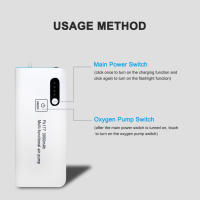 Bomba De Oxígeno Portátil Para Pesca Y Acuario Con Linterna Recargable USB 3000mAh Aerator Para Tanque De Peces Tamaño Compacto - details 15