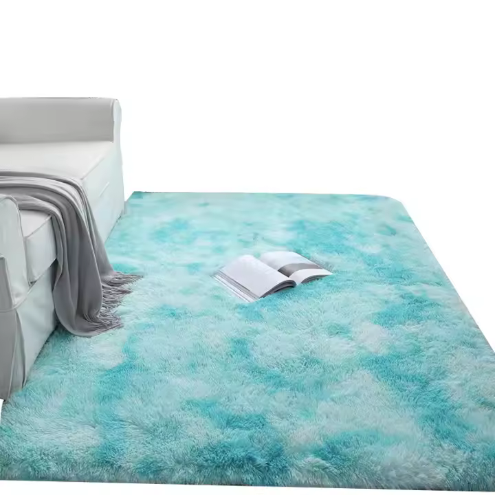 Carpetas De Suelo De Estilo Nórdico Con Patrón Tie Dye Resistente a La Suciedad Para Sala De Estar Dormitorio Tejido De Poliéster Moderno Y Lujoso - 1