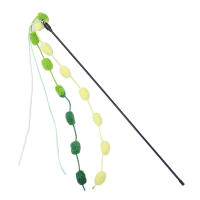 Juguete Interactivo Para Gatos Con Cola De Plumas Y Bolas De Peluche Varita Telescopio Con Cinta Musical Accesorio Para Mascotas - details 7