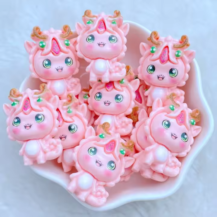 10Pcs Pequeños Dinosaurios De Resina 21*28mm Para Manicura Y Accesorios De Cabello Adornos Planos Serie Lindo Para Borlas - 1