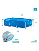 Intex-Piscina Rectangular Desmontable; Piscina Small Frame 220 x 150 x 60 cm;260 x 160 x 65 cm;300 x 200 x 75 cm; Color Azul - details 3